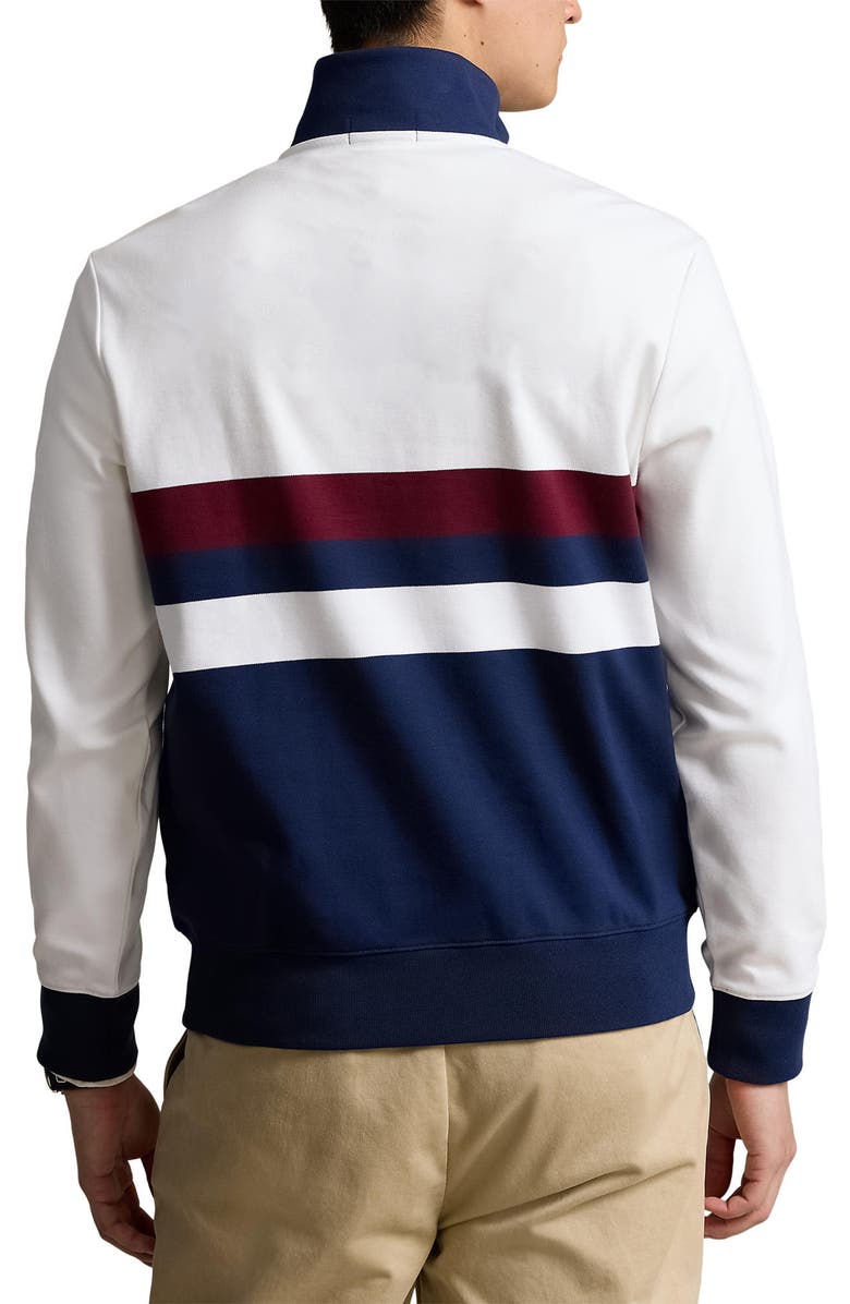 Polo Ralph Lauren Colorblock Quarter Zip Top, Alternate, color, 