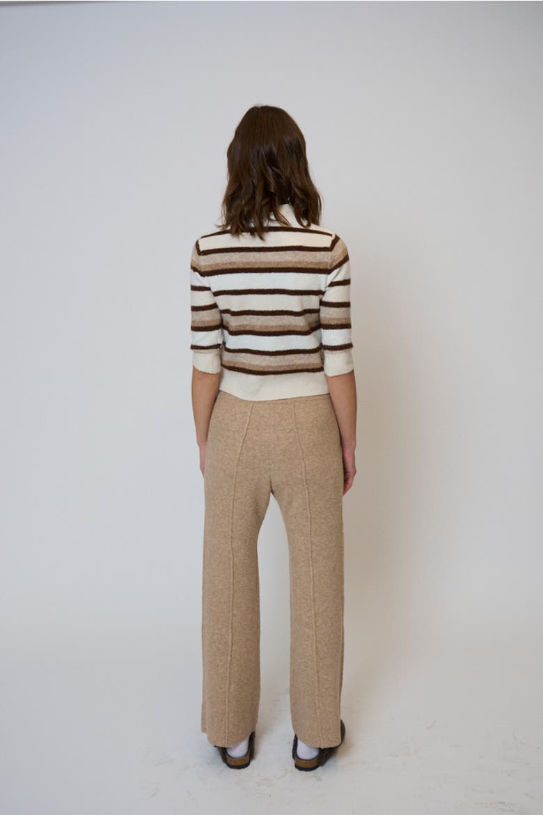 Ash Striped Half Sleeve Crew, Alternate, color, IVORY MULTI