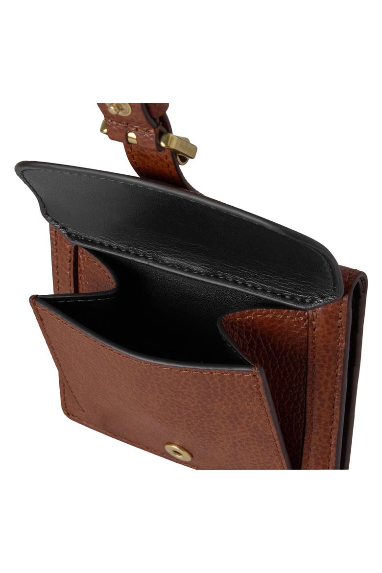 Small Roxanne Classic Grained Leather Wallet, Alternate, color, OAK