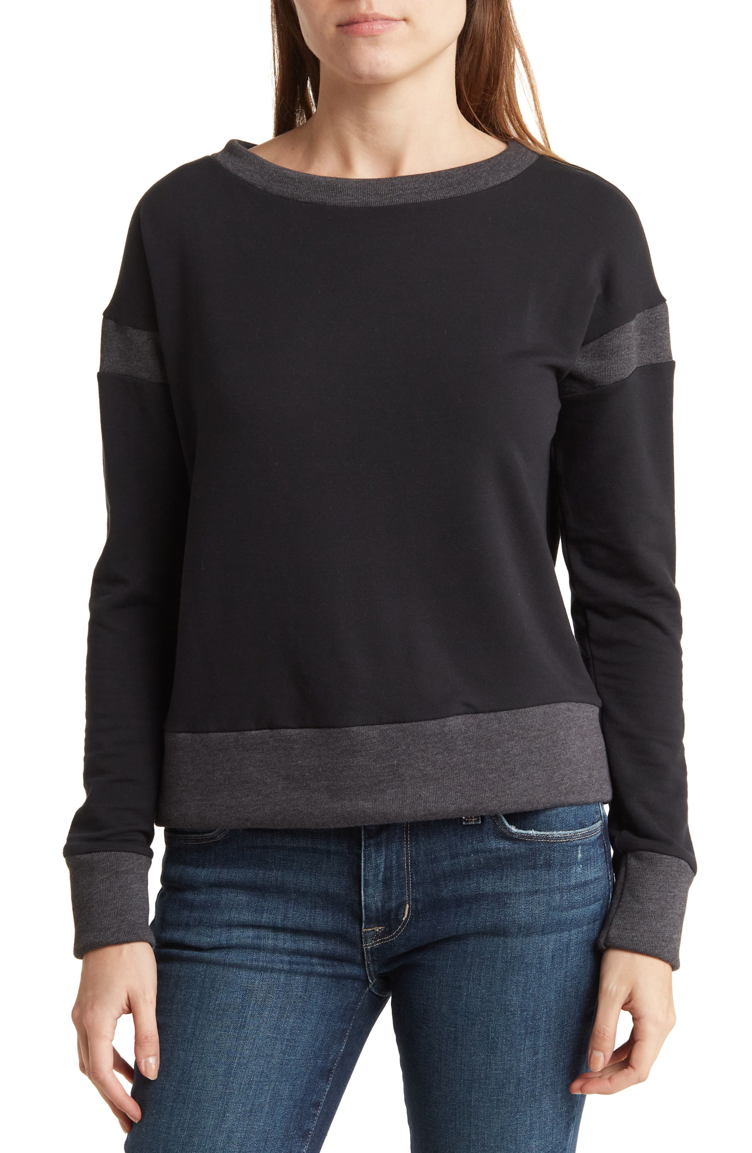 GO COUTURE Spring Varsity Long Sleeve Tee