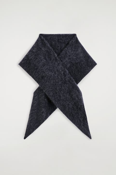 Brushed-cashmere Triangle Scarf