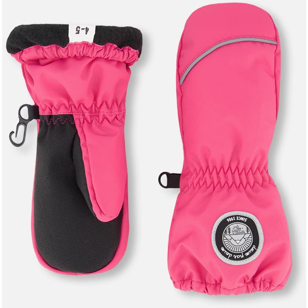 Deux Par Deux Baby Girl Winter Mittens Play In Pink