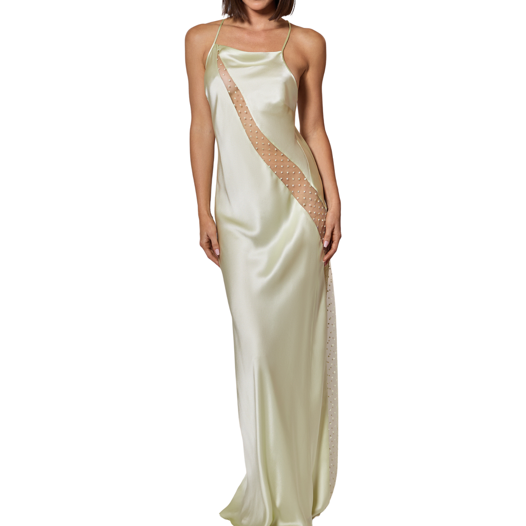 Kiki De Montparnasse Merci Asymmetric Gown In Brown