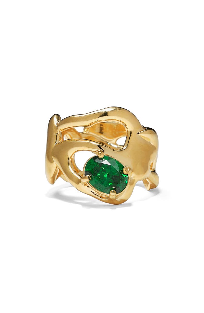 Lady Grey Isla Ring, Main, color, Gold/ Green