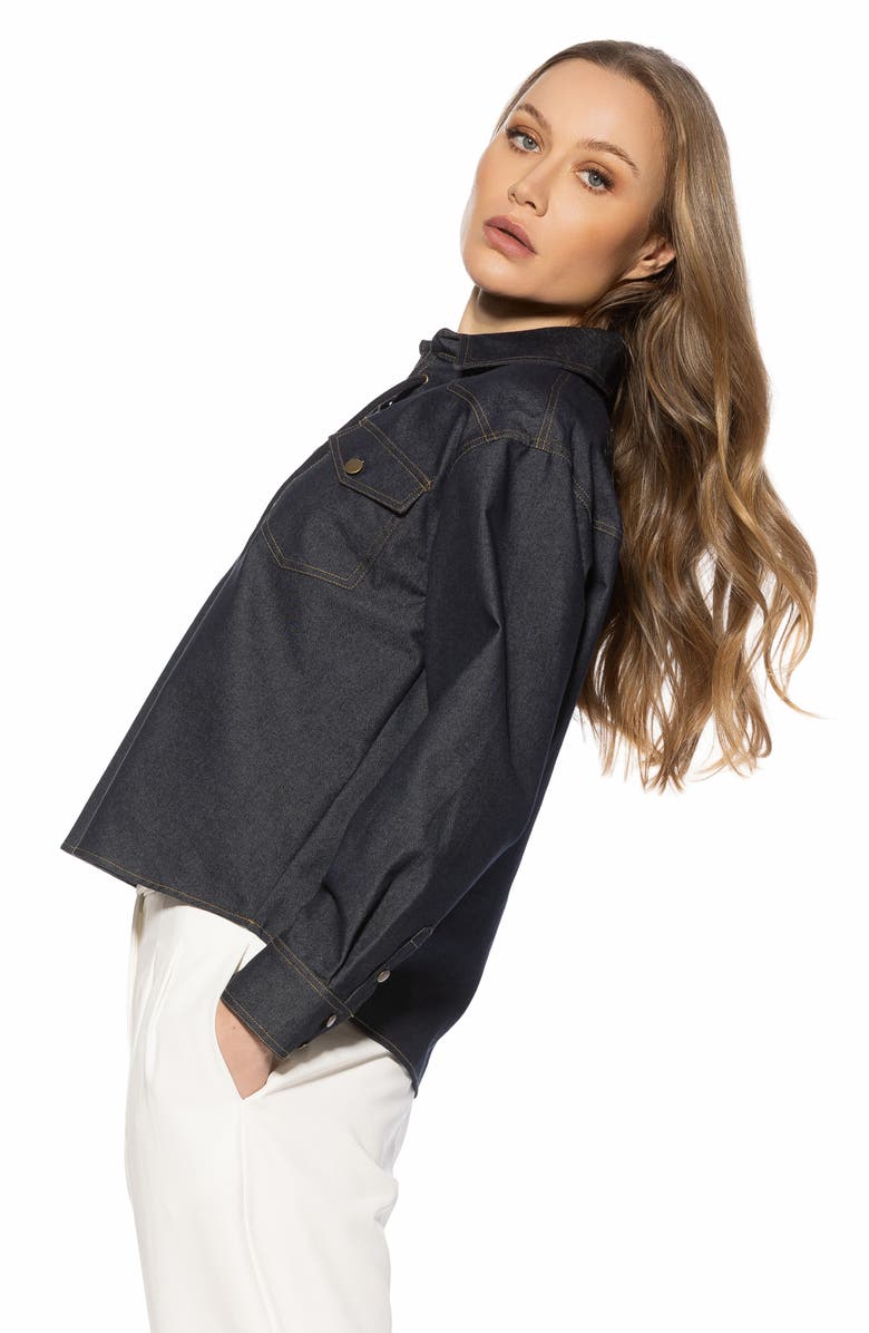 Alexia Admor Thalina Lace-Up Western Shirt, Alternate, color,