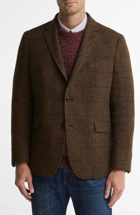 Gosforth Moons Checked Wool Sport Coat