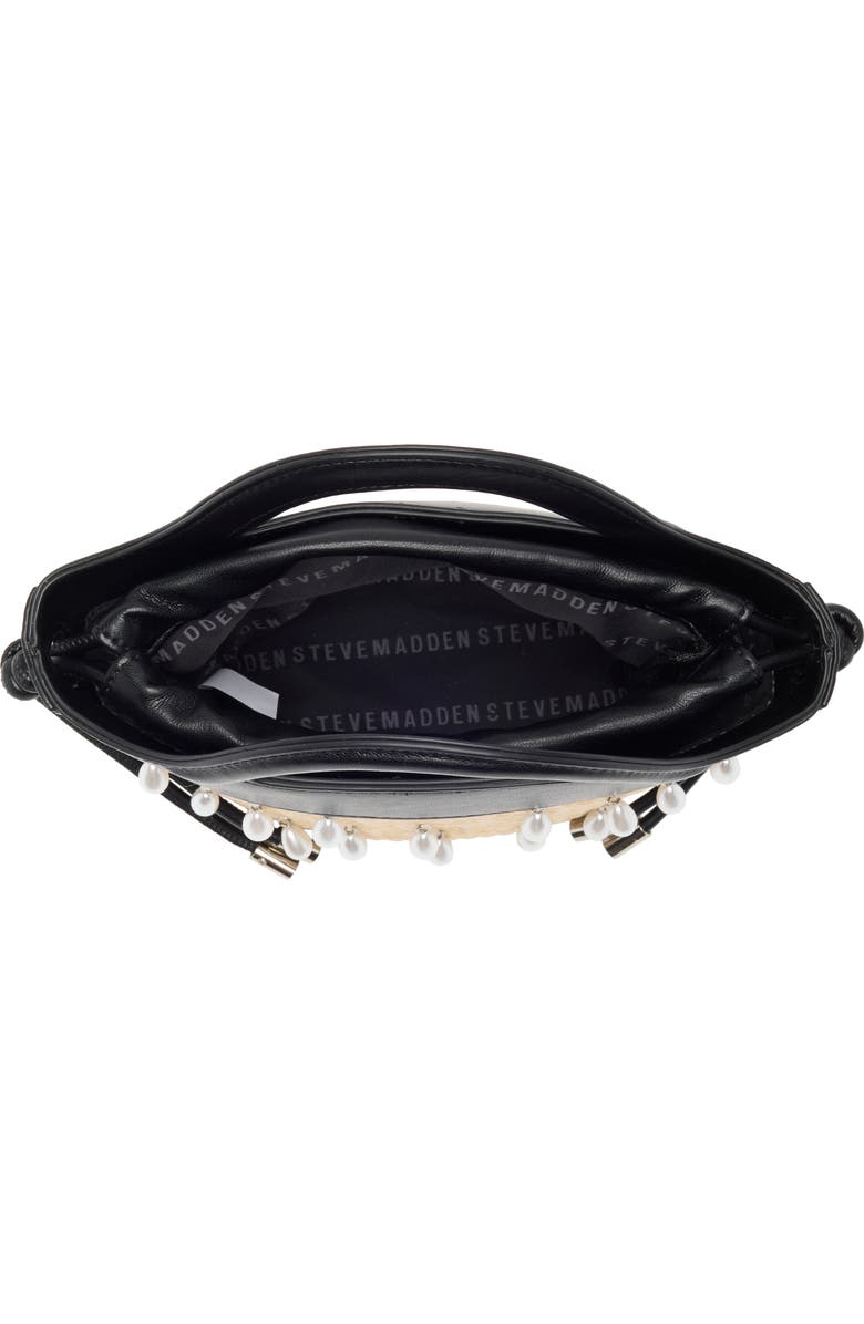 Steve Madden Bpearli Crossbody Bag, Alternate, color, Black/ Raffia