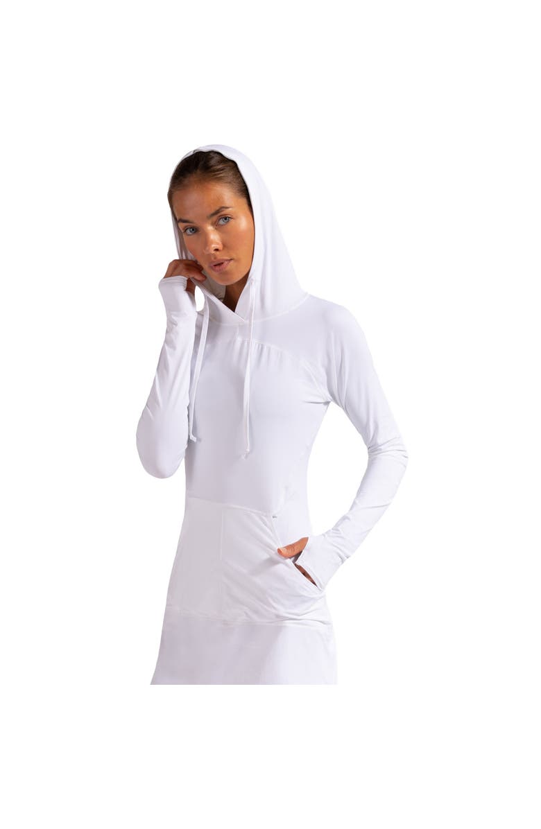 BloqUV Women's Hoodie Dress Relaxed, Main, color, White