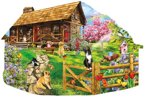 Mountain Spring 1000 piece Jigsaw Puzzle for Adults Special Shape