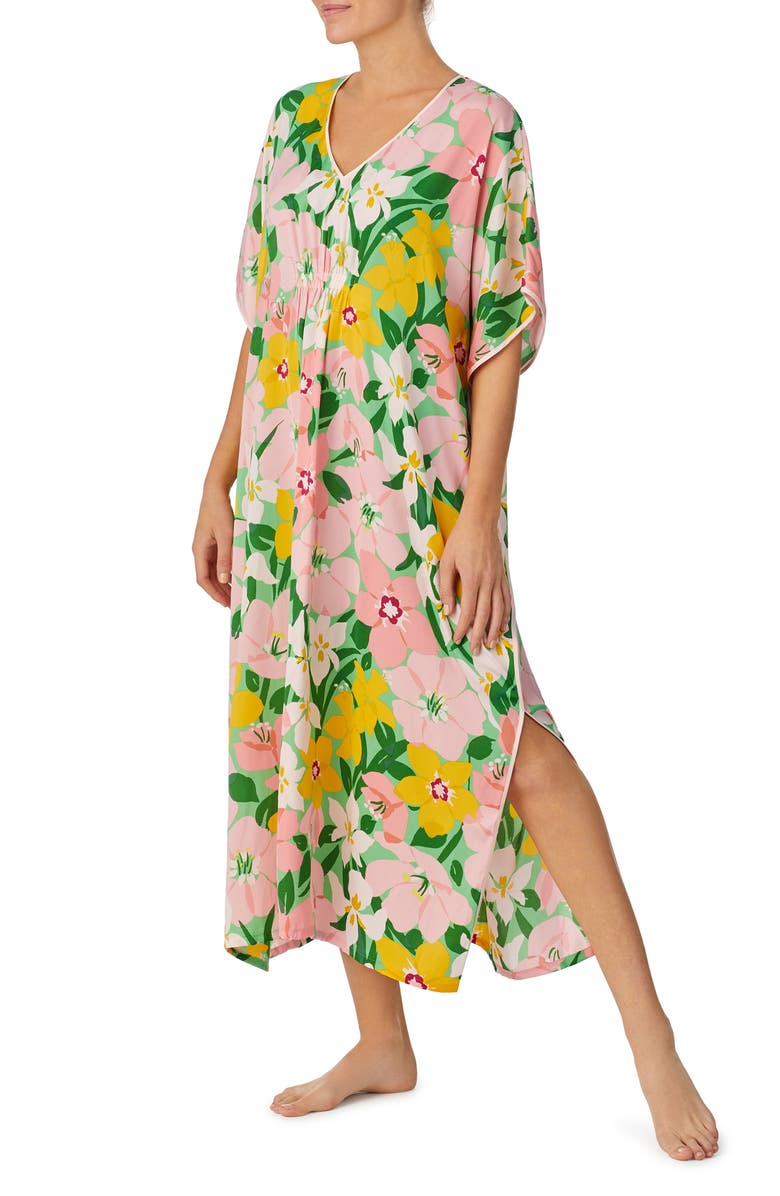 Kate Spade New York floral caftan, Alternate, color, 
