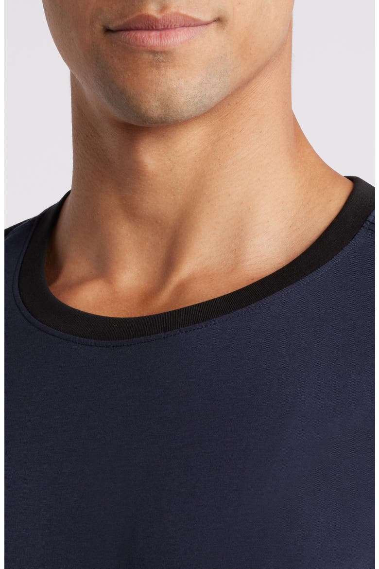 Peruvian Pima Cotton Crewneck T-Shirt, Alternate, color, MIDNIGHT