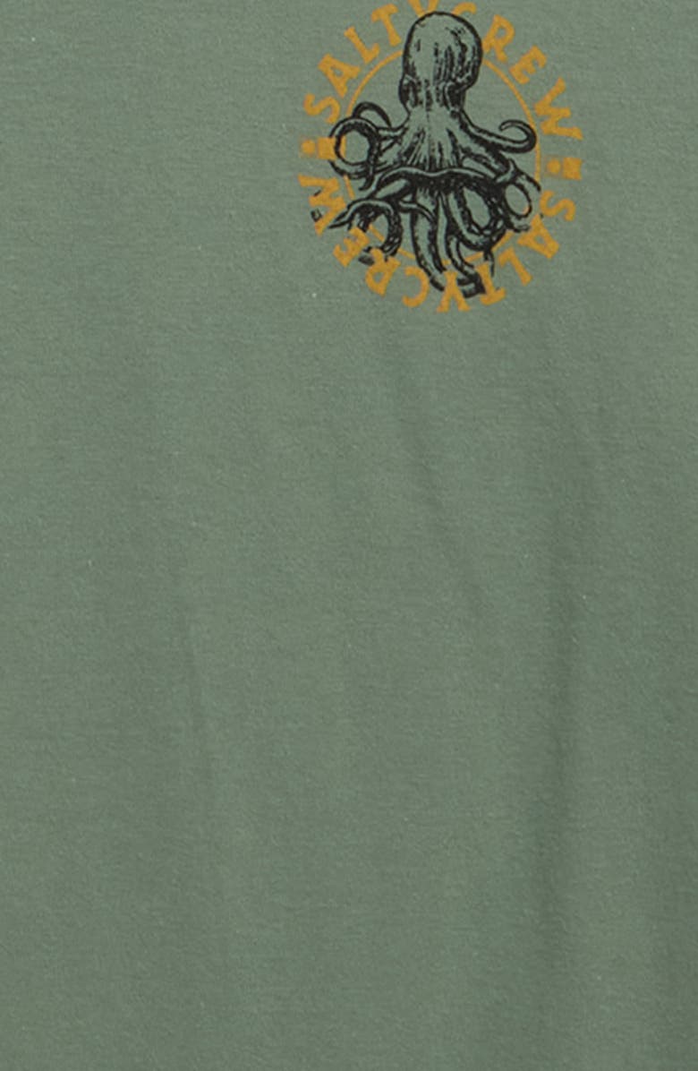 Salty Crew Kids' Tentacles Cotton Graphic T-Shirt, Alternate, color, Laurel Wreath