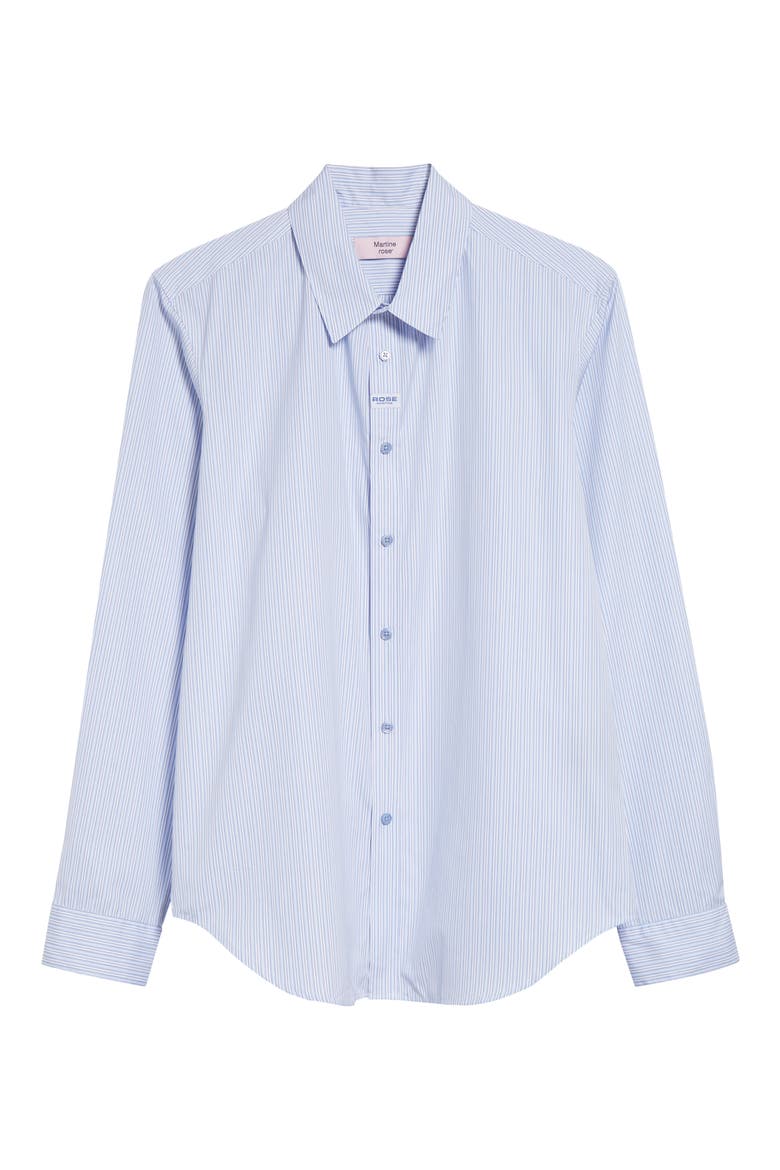 Classic Logo Stripe Button-Up Shirt, Alternate, color, BLUE