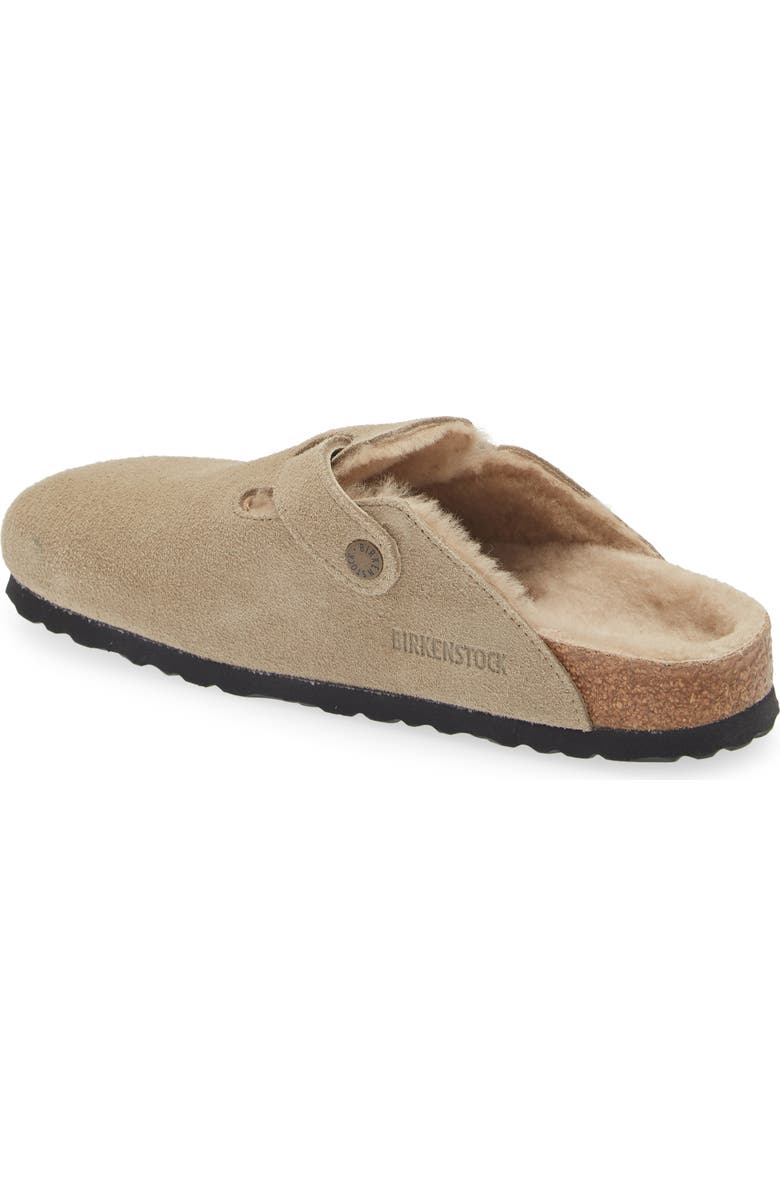Birkenstock Boston Genuine Shearling Lined Clog, Alternate, color, Taupe