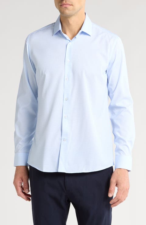 Slim Fit 4-Way Stretch Performance Button-Down Shirt