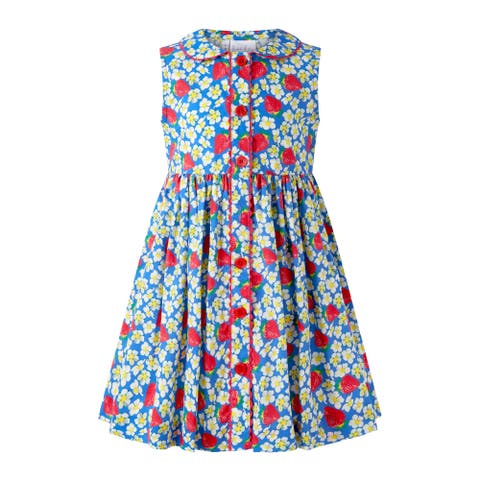 Strawberry Button-Front Dress (Toddler, Little Kid, Big Kid)