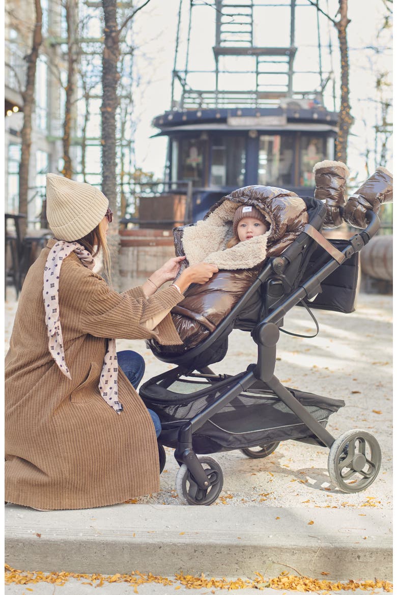 212 evolution® Polar Extendable Stroller & Car Seat Water Resistant Footmuff, Alternate, color, BROWN POLAR