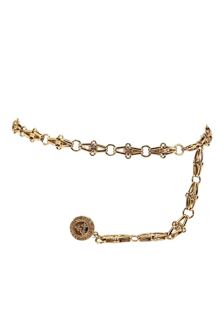 Vintage 1970s  Chain Belt, Alternate, color, Gold