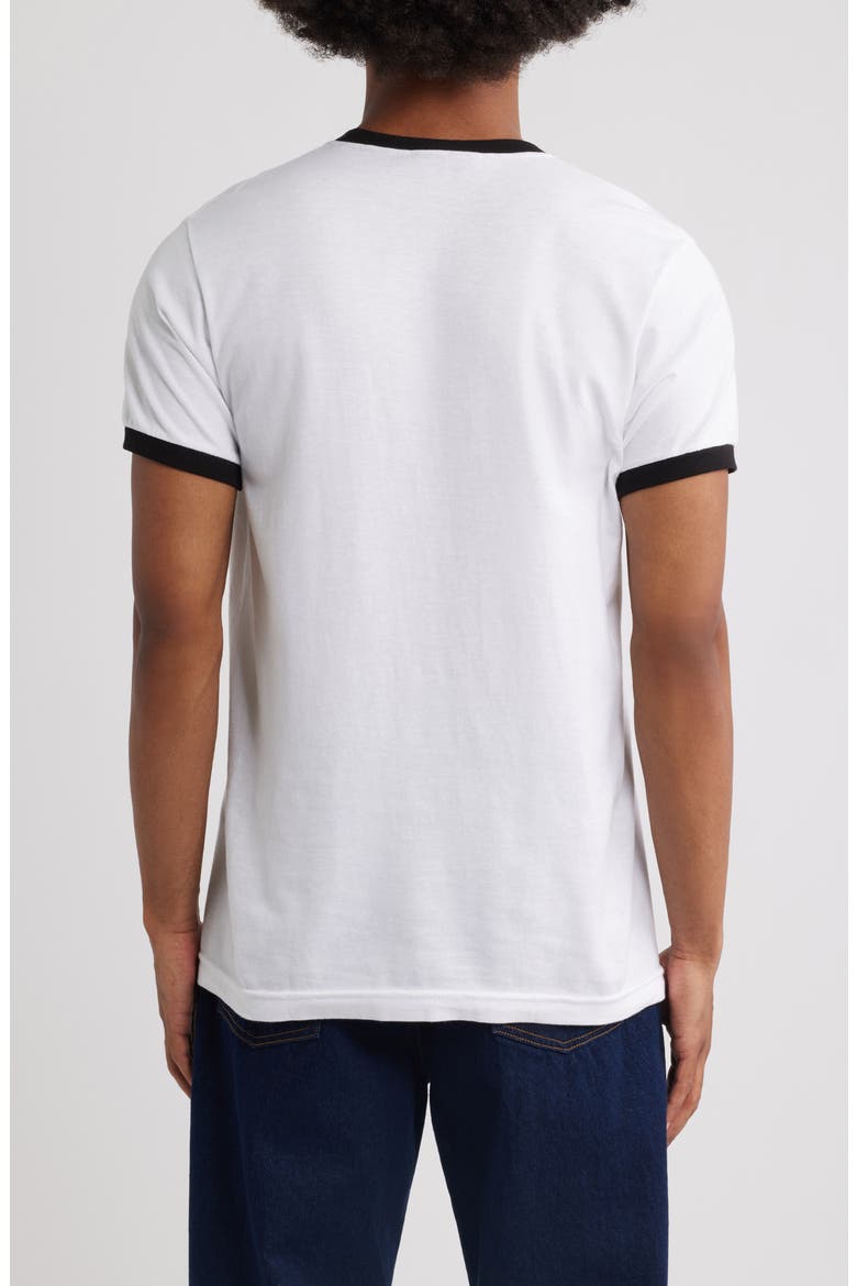 Peace Movement Graphic Ringer T-Shirt, Alternate, color, WHITE / BLACK