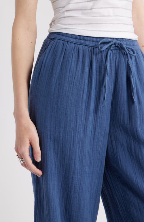 Caslonr Caslon(r) Wide Leg Crop Cotton Gauze Pants