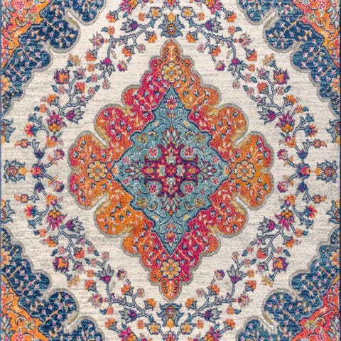 Bohemian FLAIR Boho Vintage Medallion Area Rug