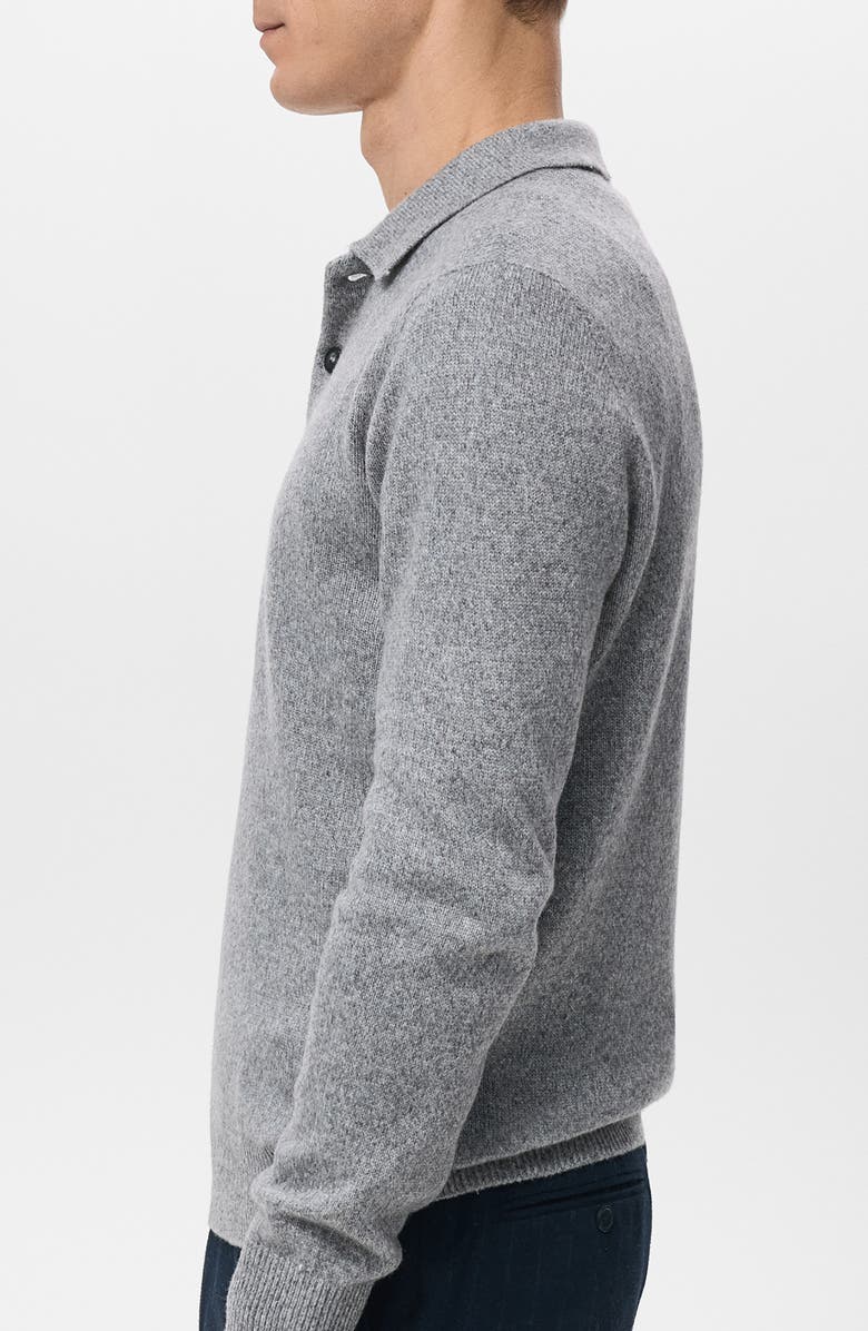 MANGO Polo Sweater, Alternate, color, Grey