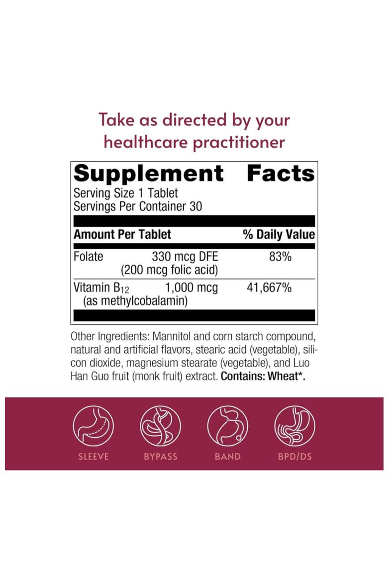 B-12 Speedy Melts Vitamin Supplement Peppermint 30 Count, Alternate, color, None