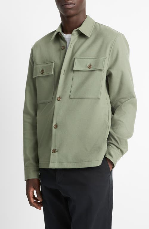 Vince Double Face Workwear Button-up Shirt In Broad Leaf