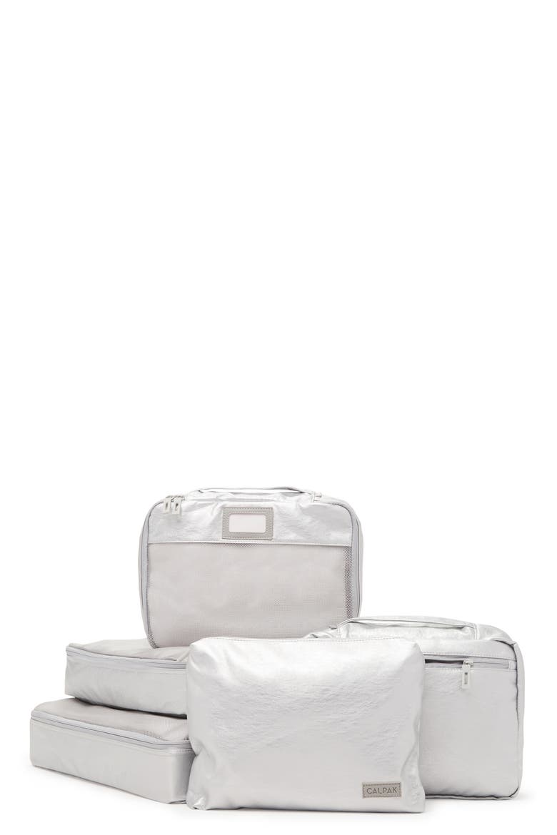 5-Piece Packing Cube Set, Main, color, SILVER