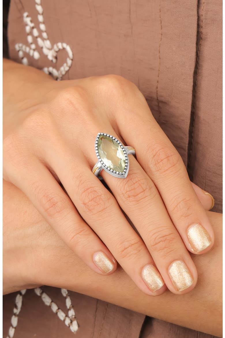 Marquise Cut Green Quartz Ring, Alternate, color, GREEN