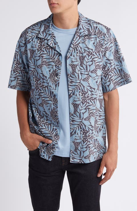 Botanical Print Camp Shirt