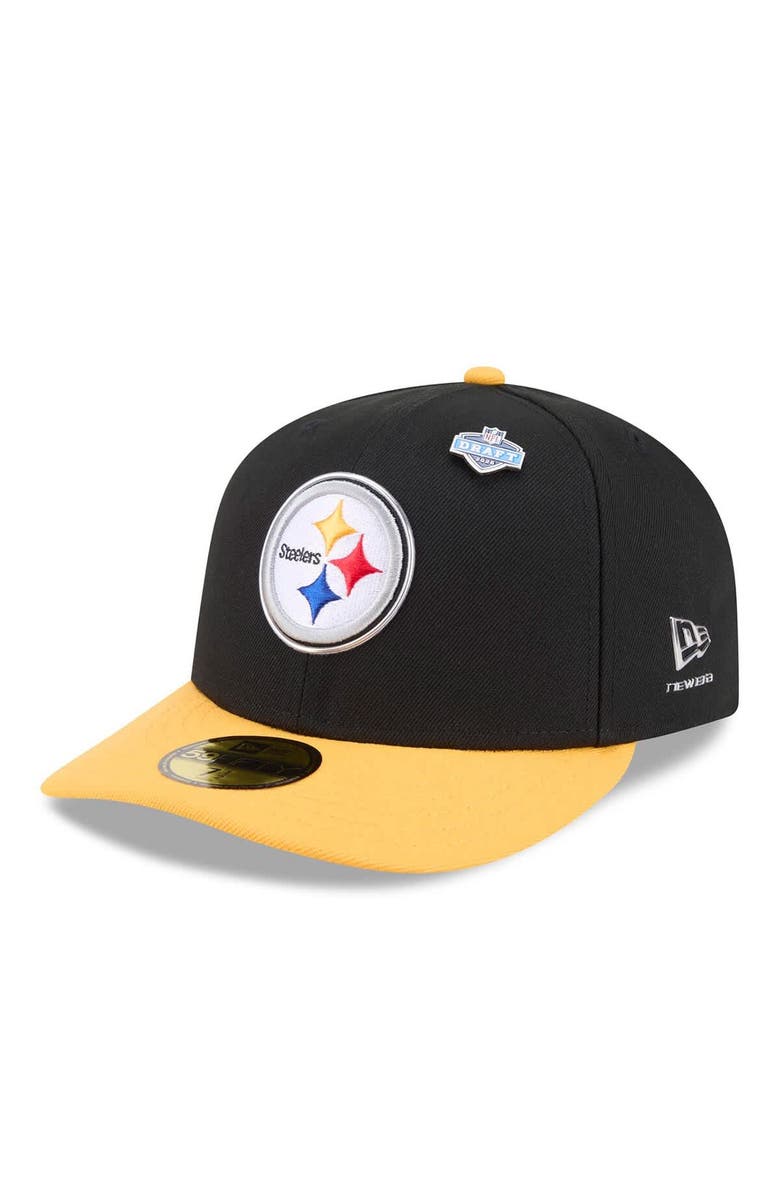 New Era Men's New Era  Black/Gold Pittsburgh Steelers 2026 NFL Draft Pre-Curved 59FIFTY Fitted Hat, Main, color, Black