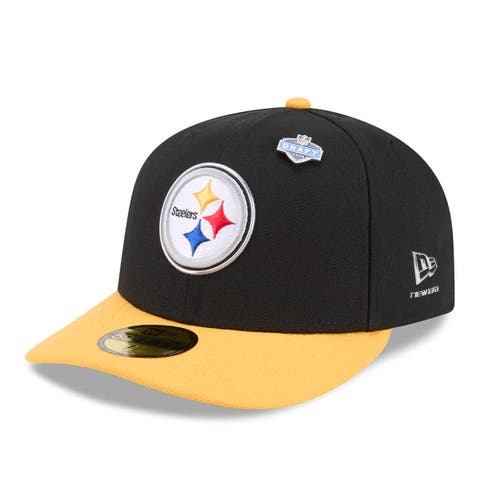 Men's New Era  Black/Gold Pittsburgh Steelers 2026 NFL Draft Pre-Curved 59FIFTY Fitted Hat
