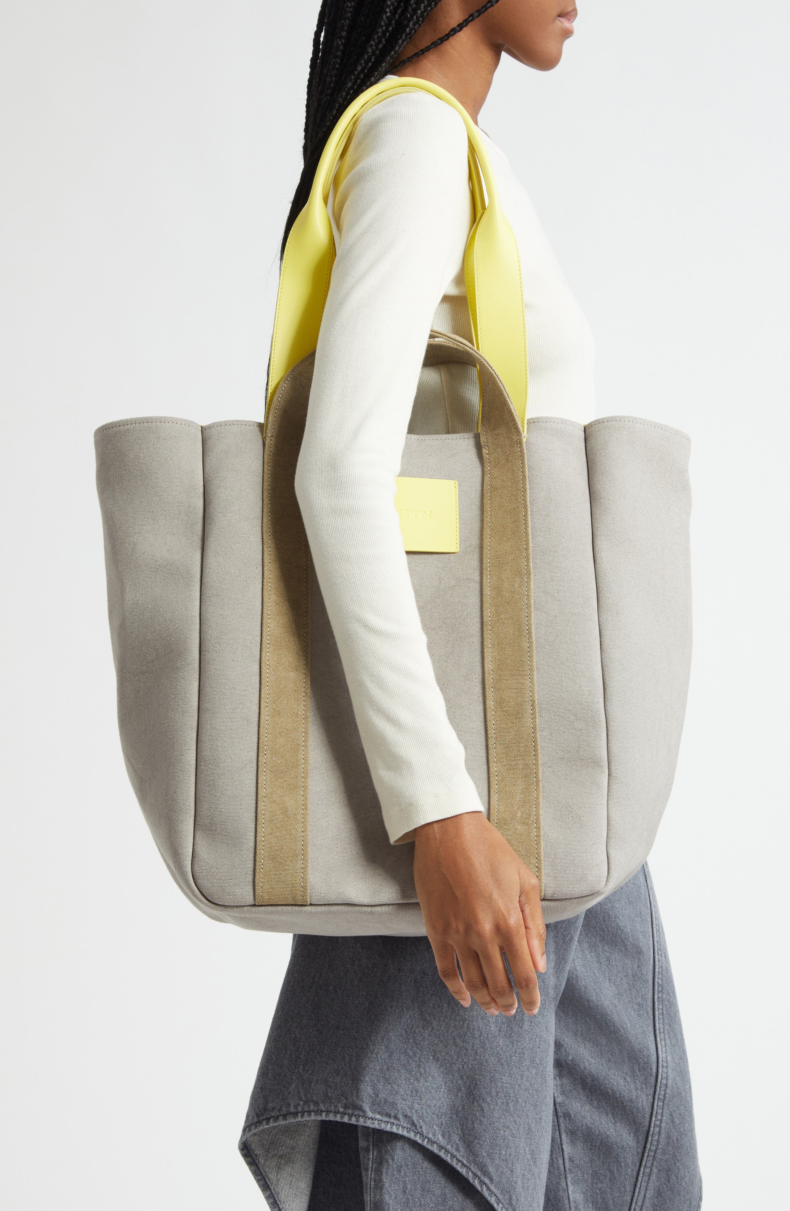 JW Anderson Cotton Canvas Tote, Alternate, color, Beige 132
