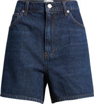 Reformation Saige High Waist Raw Hem Denim Cutoff Shorts