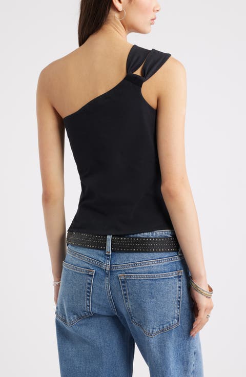 Knit One-Shoulder Tank