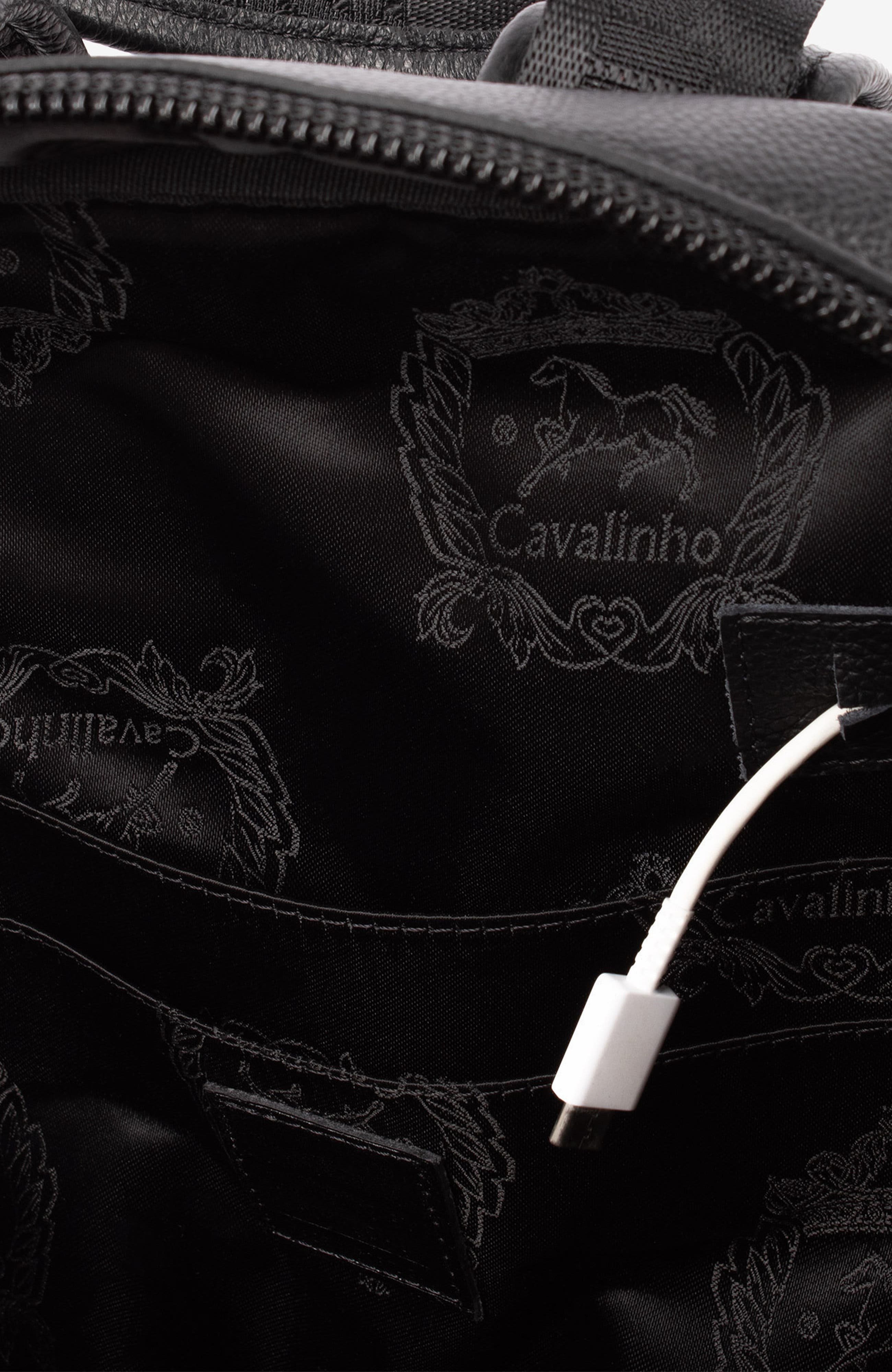 El Cavaleiro 539 Leather Backpack, Alternate, color, Black