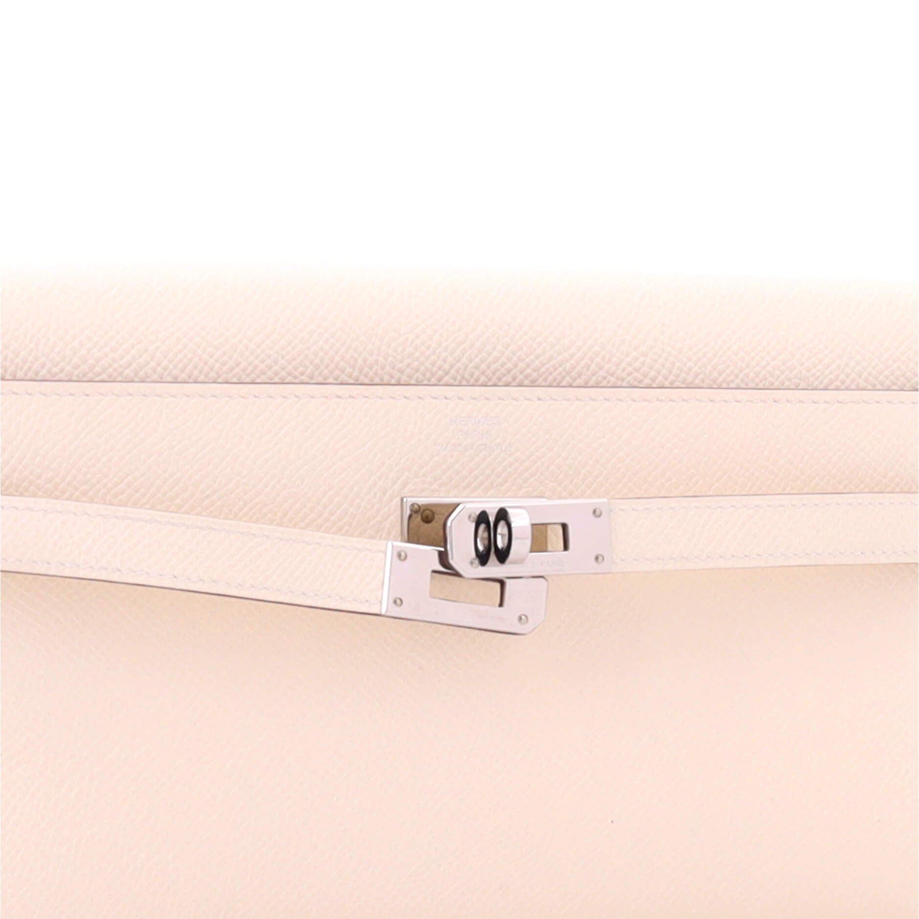 Pre-Owned Hermes Kelly To Go Wallet Verso Epsom, Alternate, color, Nata