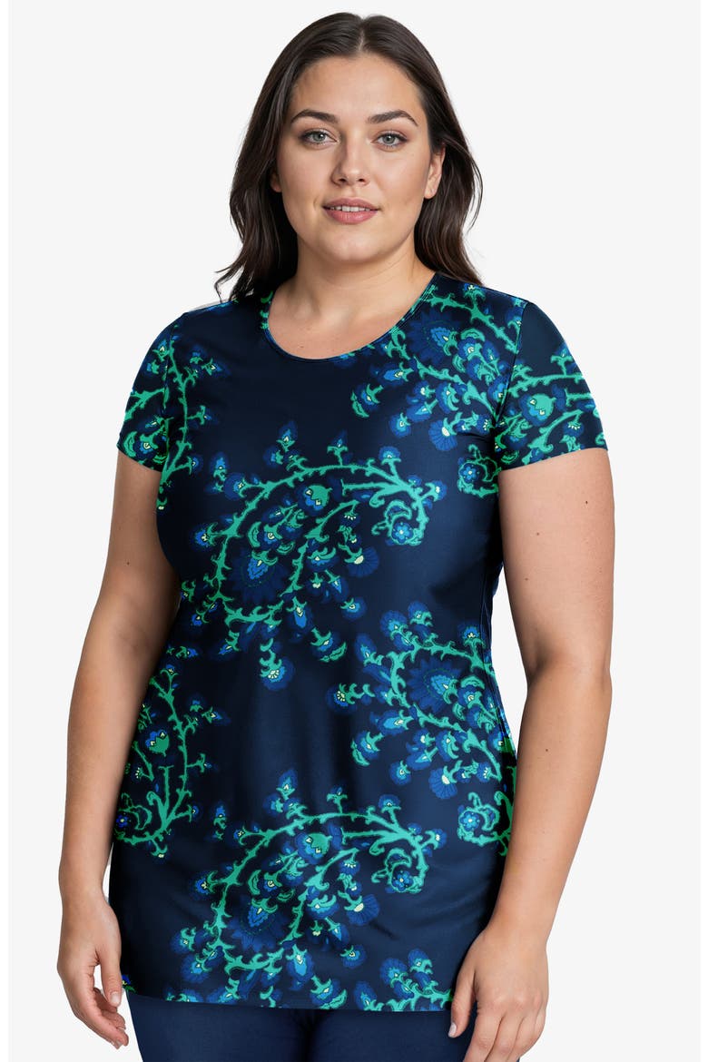 Plus Size Anna Swim Tunic, Main, color, Barbados Blue