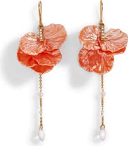 Alex and Ani New York Botanical Garden® Peony Petal Statement Earrings