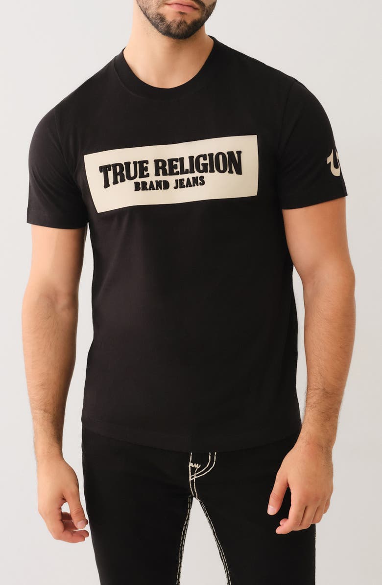 True Religion Embossed Arch Cotton Graphic T-Shirt, Main, color, 