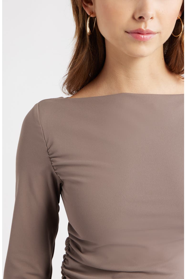 Ruched Side Top, Alternate, color, TAN DUSK