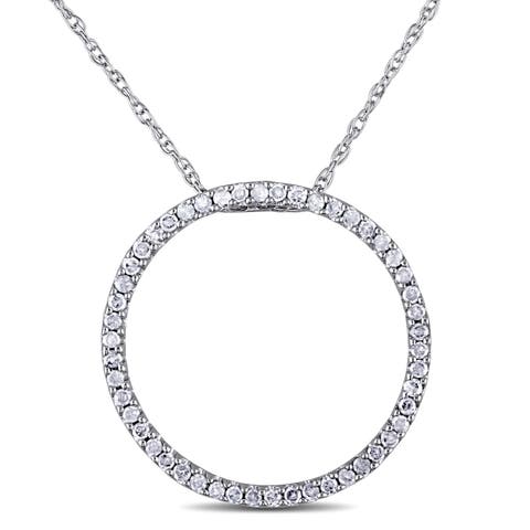 1/4 CTW Diamond Circle Necklace 10k