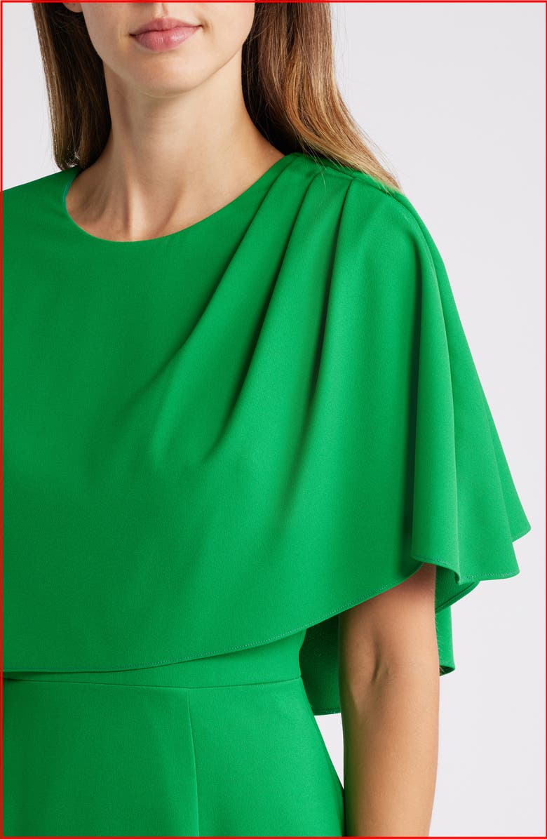 Black Halo Rayna Capelet Sheath Cocktail Dress, Alternate, color, 