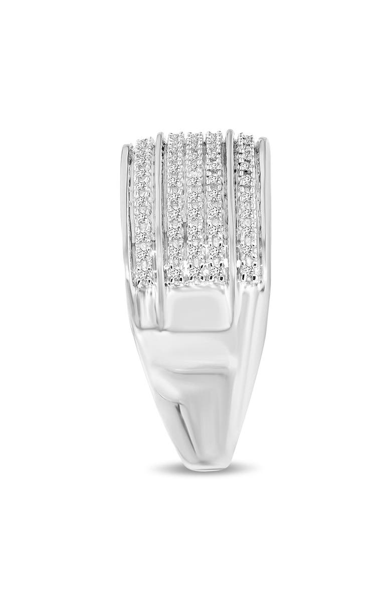 LuvMyJewelry Elysium 10K Gold Pavé Diamond Band Ring, Alternate, color, 10K White Gold