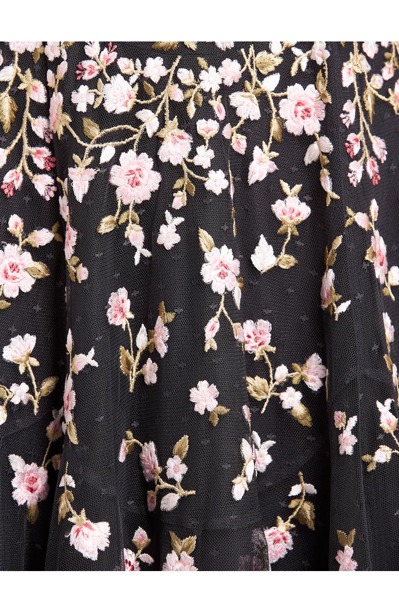 Needle & Thread Sylvia Round Neck Ankle Gown, Alternate, color, Graphite/Multi