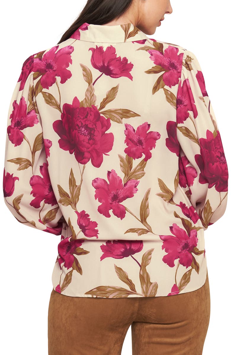 FLYING TOMATO Button Front Long Sleeve Top, Alternate, color, Taupe