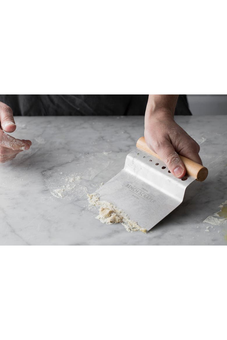 Innovative Kitchen Bench Scraper, 4-in-1 Dough Cutter with Herb Stripper, Alternate, color, Silver