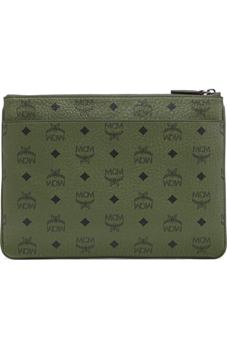 MCM Crossbody Pouch in Visetos Original, Alternate, color, Green