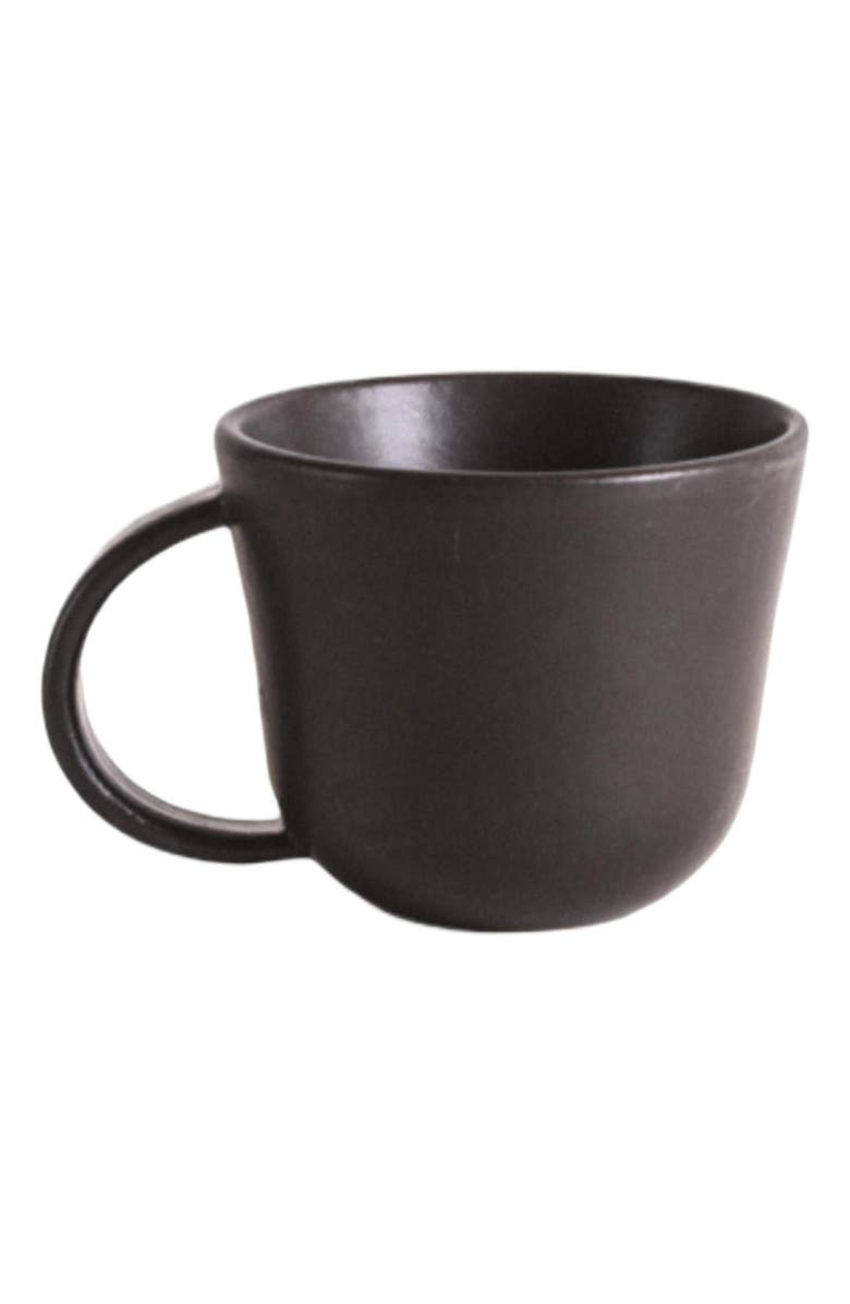 Gharyan Stoneware Tunisian Mugs Set of 4, Main, color, Black